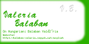 valeria balaban business card